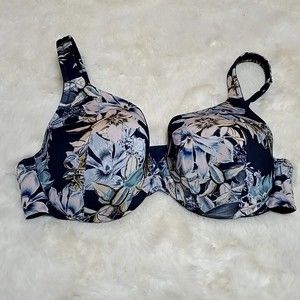 Cacique Womens Bra 42C 3Clasp Back Closure Underwire Full Coverage Lightly Lined